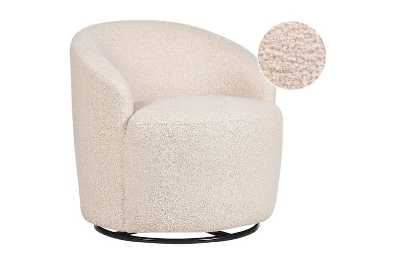 Svängbar fåtölj Davik - Beige, svart - Möbler - Stolar & fåtöljer - Fåtölj