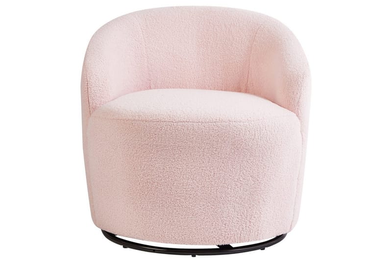 Svängbar fåtölj Davik - Rosa, Svart - Möbler - Stolar & fåtöljer - Fåtölj