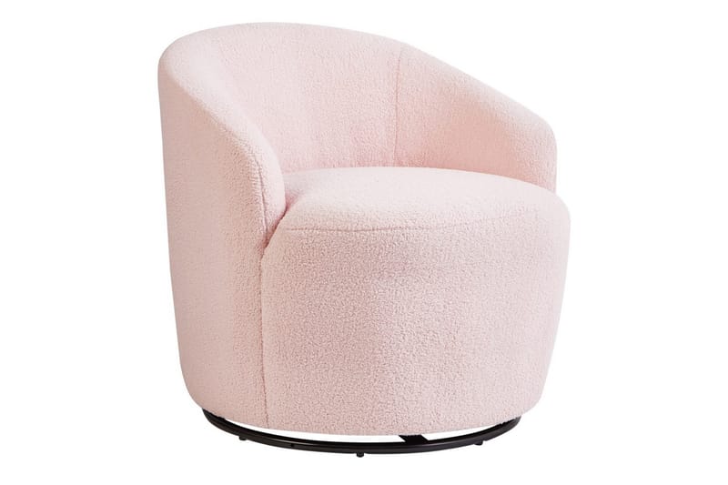 Svängbar fåtölj Davik - Rosa, Svart - Möbler - Stolar & fåtöljer - Fåtölj