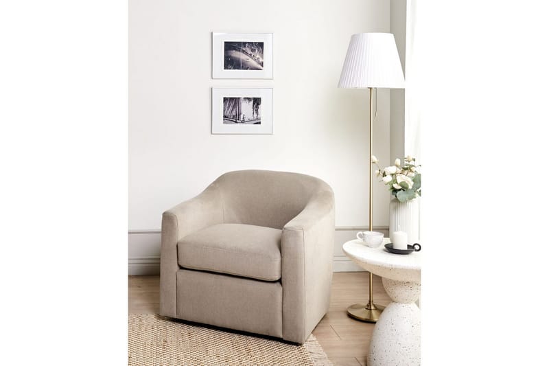 Svängbar fåtölj Magnor - Beige, svart - Möbler - Stolar & fåtöljer - Fåtölj