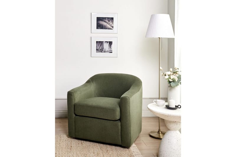 Svängbar fåtölj Magnor - Grön, Svart - Möbler - Stolar & fåtöljer - Fåtölj