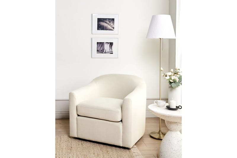 Svängbar fåtölj Magnor - Ljusbeige, svart - Möbler - Stolar & fåtöljer - Fåtölj