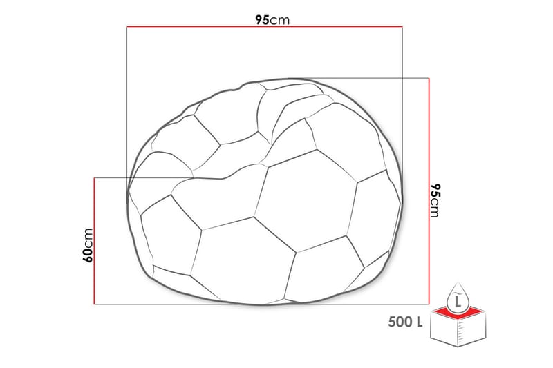 Svalliden Sittsäck 95 cm - Vit/Svart - Möbler - Stolar & fåtöljer - Sittsäck & sackosäck