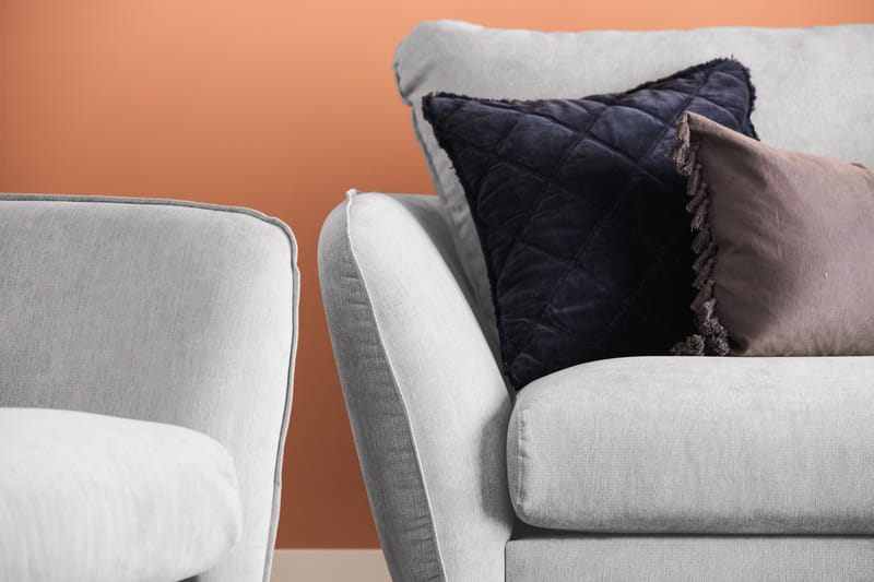 Trend Lyx Fåtölj i Tyg - Ljusgrå - Möbler - Stolar & fåtöljer - Fåtölj