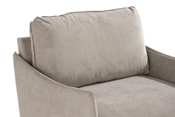 Trend Lyx Fåtölj i Tyg med Träben - Greige - Möbler - Stolar & fåtöljer - Fåtölj