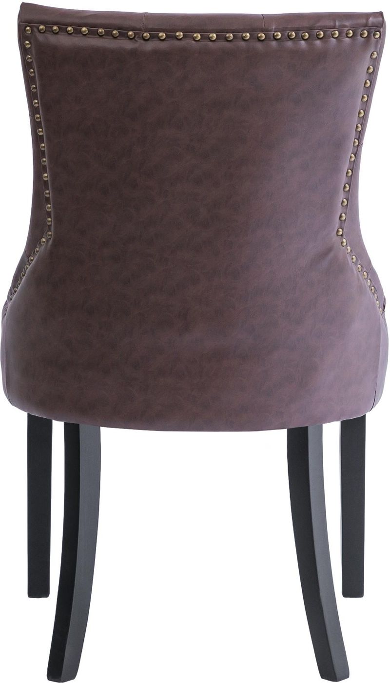 Tuva matstol med nitar - Vintage PU - Brun - Möbler - Stolar & fåtöljer - Matstol & köksstol