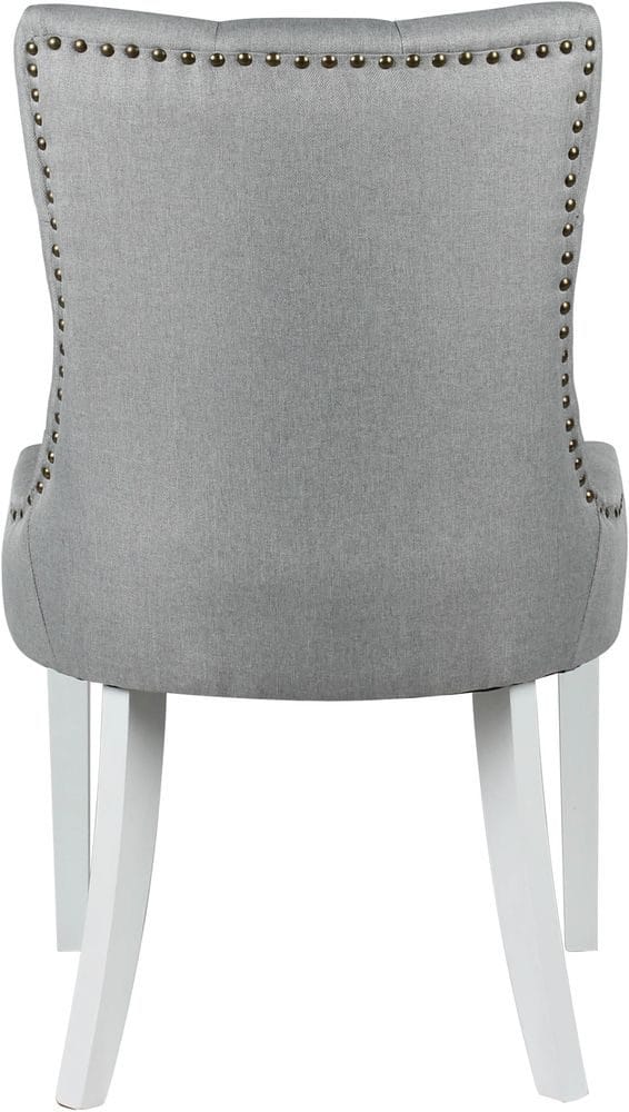 Tuva stol i grått tyg med vita ben - Grått tyg - Möbler - Stolar & fåtöljer - Matstol & köksstol