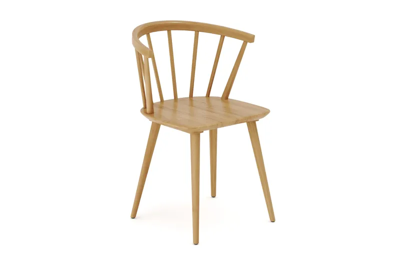 Tyrö Karmstol & matstol i massiv trä, Brun ek