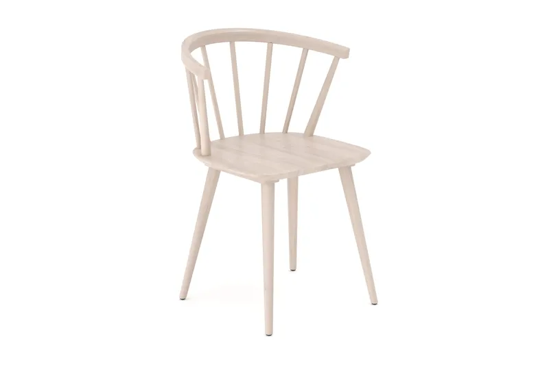 Tyrö Karmstol & matstol i massiv trä, Whitewash