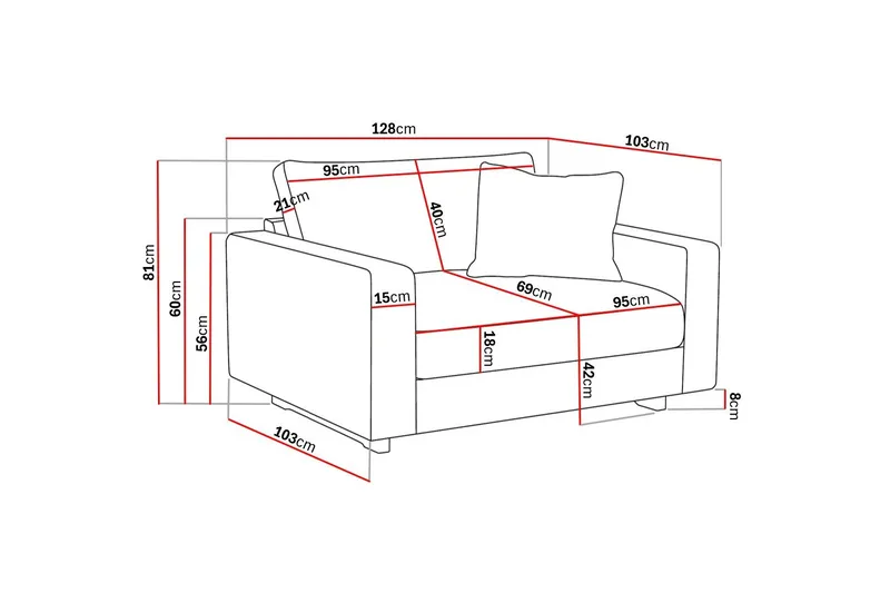 Valencia Extra Djup Fåtölj i Chenille - Beige - Möbler - Stolar & fåtöljer - Fåtölj