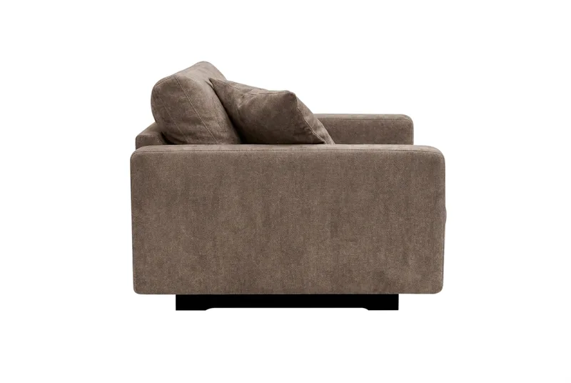 Valencia Extra Djup Fåtölj i Chenille - Mörkbrun - Möbler - Stolar & fåtöljer - Fåtölj