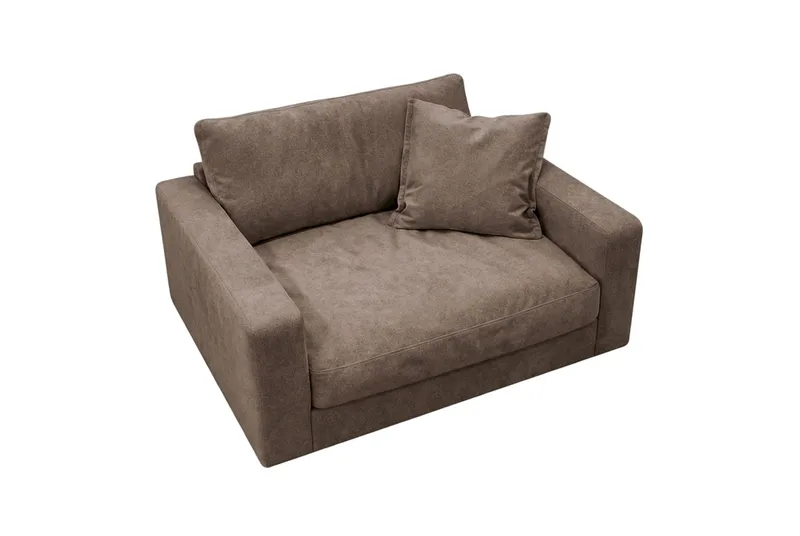 Valencia Extra Djup Fåtölj i Chenille - Mörkbrun - Möbler - Stolar & fåtöljer - Fåtölj