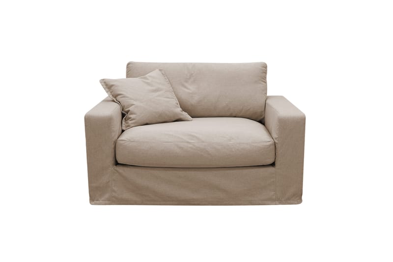 Valencia Extra Djup Fåtölj med avtagbar och tvättbar klädsel - Ljusbrun - Möbler - Stolar & fåtöljer - Fåtölj