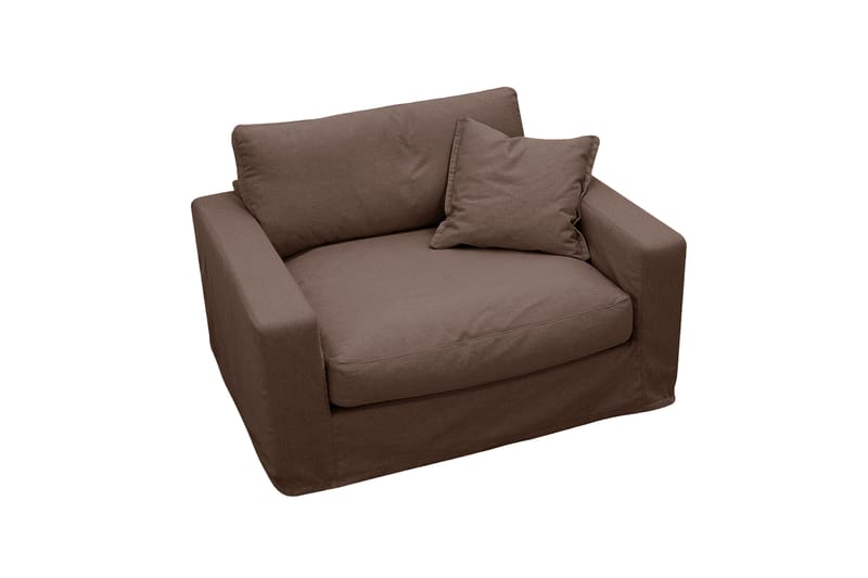 Valencia Extra Djup Fåtölj med avtagbar och tvättbar klädsel - Mörkbrun - Möbler - Stolar & fåtöljer - Fåtölj
