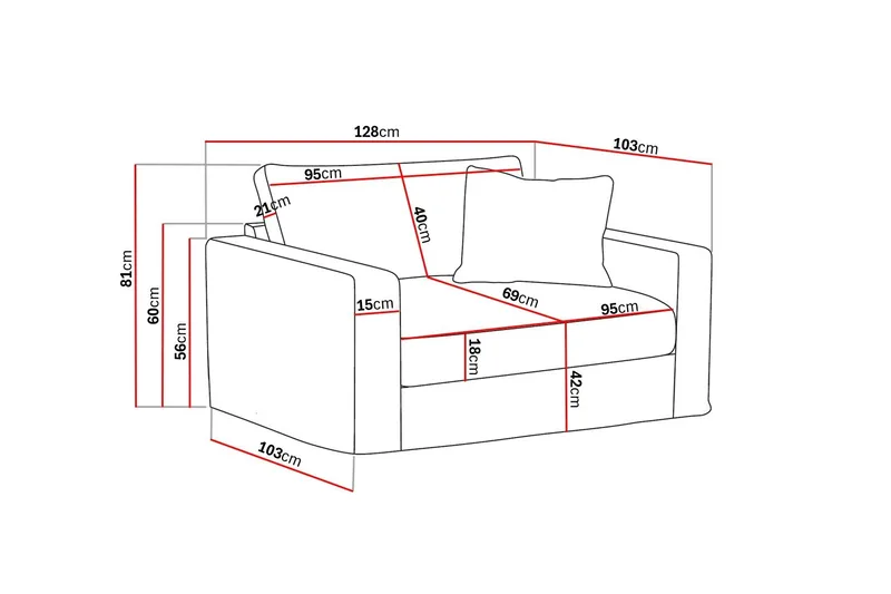 Valencia Extra Djup Fåtölj med avtagbar och tvättbar klädsel - Mörkbrun - Möbler - Stolar & fåtöljer - Fåtölj