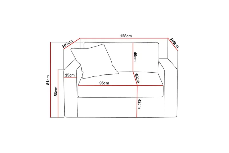 Valencia Extra Djup Fåtölj med avtagbar och tvättbar klädsel - Mörkbrun - Möbler - Stolar & fåtöljer - Fåtölj