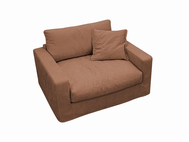 Valencia Extra Djup Fåtölj med avtagbar och tvättbar klädsel - Rostbrun - Möbler - Stolar & fåtöljer - Fåtölj