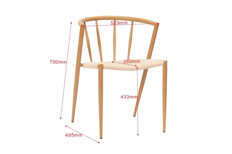 Winston Matstol - Beige / Metallben Ek - Möbler - Stolar & fåtöljer - Matstol & köksstol