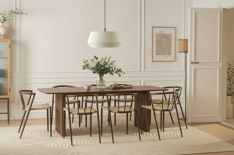 Winston Matstol - Beige / Metallben Rökt ek - Möbler - Stolar & fåtöljer - Matstol & köksstol