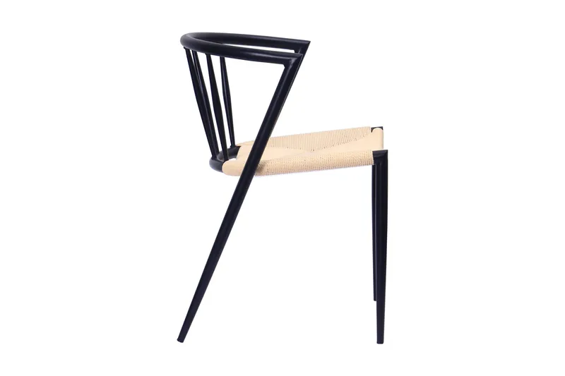 Winston Matstol - Beige / Metallben Svart - Möbler - Stolar & fåtöljer - Matstol & köksstol