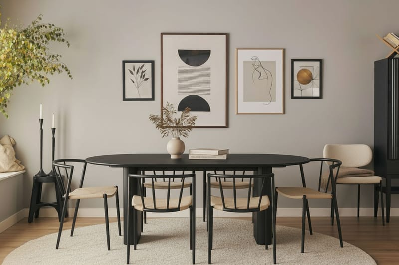 Winston Matstol - Beige / Metallben Svart - Möbler - Stolar & fåtöljer - Matstol & köksstol