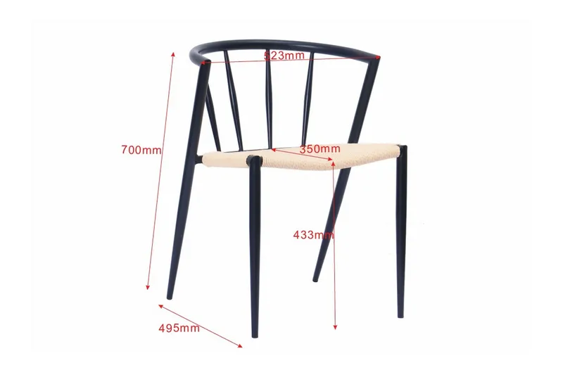 Winston Matstol - Beige / Metallben Svart - Möbler - Stolar & fåtöljer - Matstol & köksstol