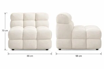 Elise Bubblig Fåtölj Utan Armstöd i Teddy - Beige - Möbler - Stolar & fåtöljer - Fåtölj - Fåtölj utan armstöd