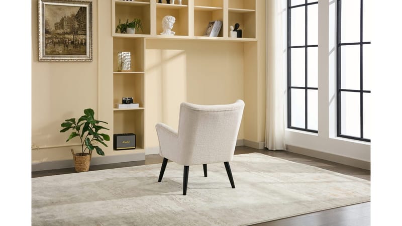 Zevani Fåtölj i bouclet - Cream - Möbler - Stolar & fåtöljer - Fåtölj