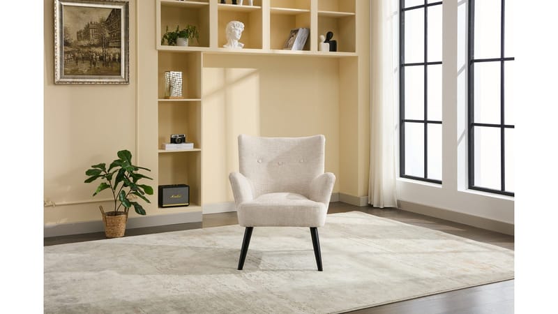 Zevani Fåtölj i bouclet - Cream - Möbler - Stolar & fåtöljer - Fåtölj