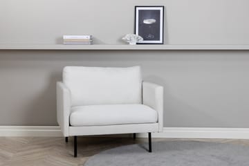 Zoom Fåtölj i Linne med Metallben - Beige - Möbler - Stolar & fåtöljer - Fåtölj