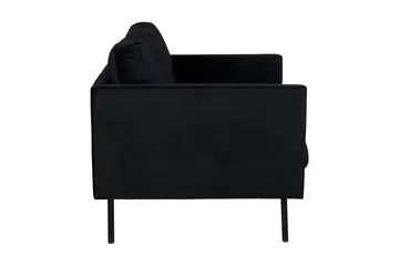 Zoom Modern Fåtölj i Sammet med Metallben - Svart - Möbler - Stolar & fåtöljer - Fåtölj