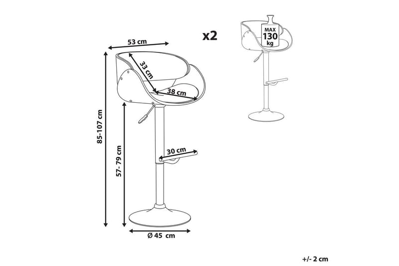 Svängbar stol Baku Ii set om 2 - Möbler - Bord & matgrupper