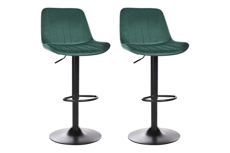 Svängbar stol Dubrovnik set om 2 Smaragdgrön-Svart, Smaragdgrön-Svart