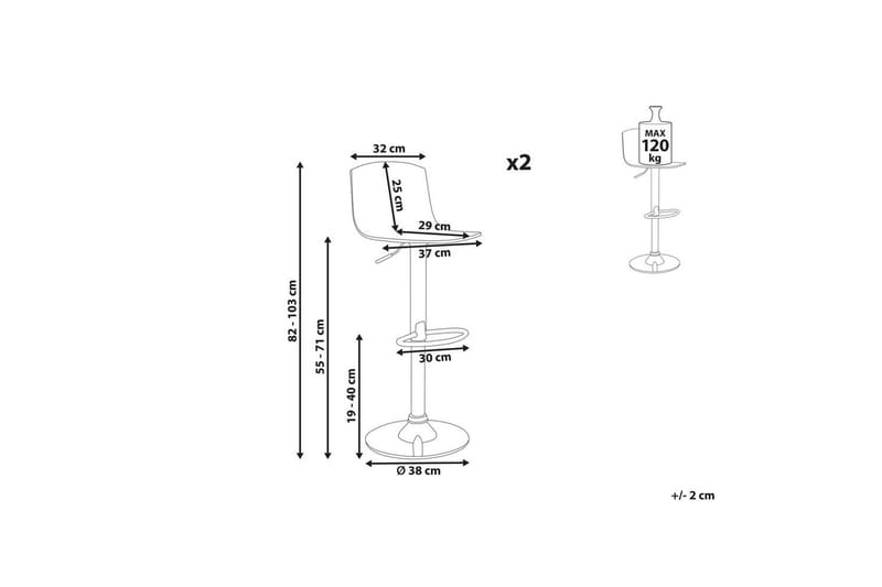 Svängbar stol Imola set om 2 - Möbler - Bord & matgrupper