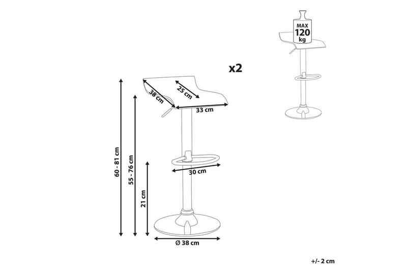 Svängbar stol Neum set om 2 - Möbler - Stolar & fåtöljer - Barstol & barpall