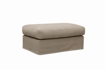 Valencia Extra Djup 3-sits soffa + fotpall med avtagbar och tvättbar klädsel - Brun - Möbler - Soffa - 3 sits soffa