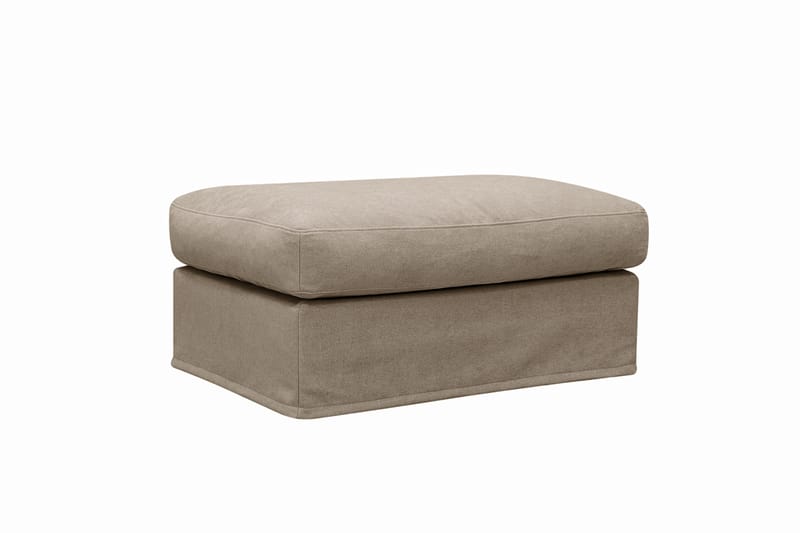 Valencia Extra Djup 3-sits soffa + fotpall med avtagbar och tvättbar klädsel - Brun - Möbler - Soffa - 3 sits soffa