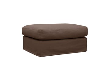 Valencia Extra Djup 3-sits soffa + fotpall med avtagbar och tvättbar klädsel - Mörkbrun - Möbler - Soffa