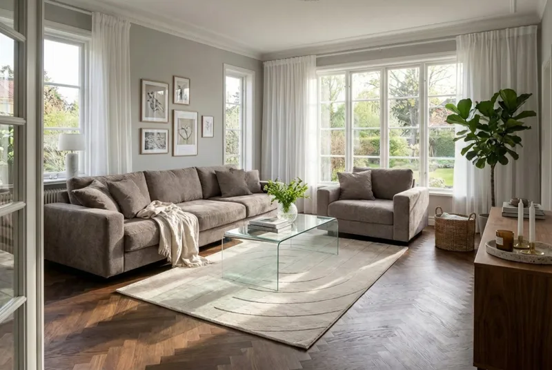 Valencia Extra Djup 5-sits Soffa i Chenille - Brun - Möbler - Soffa