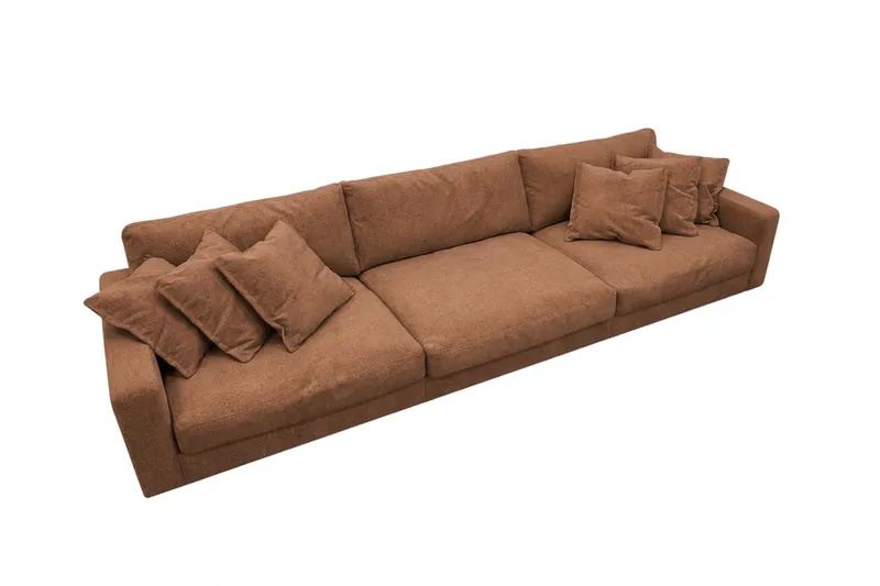 Valencia Extra Djup 5-sits Soffa i Chenille - Rostbrun - Möbler - Soffa