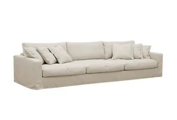 Valencia Extra Djup 5-sits Soffa med avtagbar och tvättbar klädsel - Beige - Möbler - Soffa