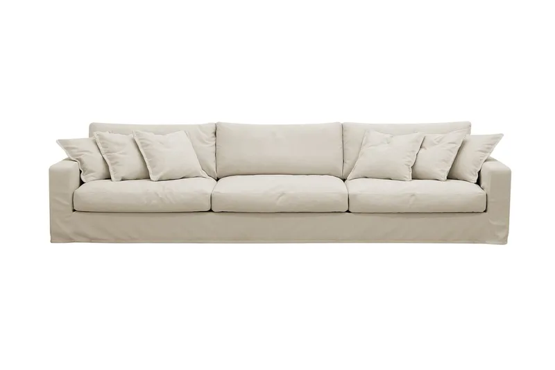 Valencia Extra Djup 5-sits Soffa med avtagbar och tvättbar klädsel, Beige