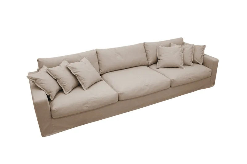 Valencia Extra Djup 5-sits Soffa med avtagbar och tvättbar klädsel - Ljusbrun - Möbler - Soffa