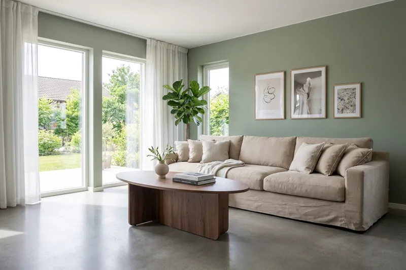 Valencia Extra Djup 5-sits Soffa med avtagbar och tvättbar klädsel - Ljusbrun - Möbler - Soffa