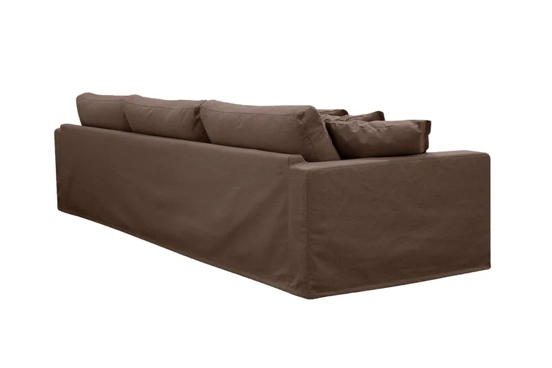 Valencia Extra Djup 5-sits Soffa med avtagbar och tvättbar klädsel - Mörkbrun - Möbler - Soffa