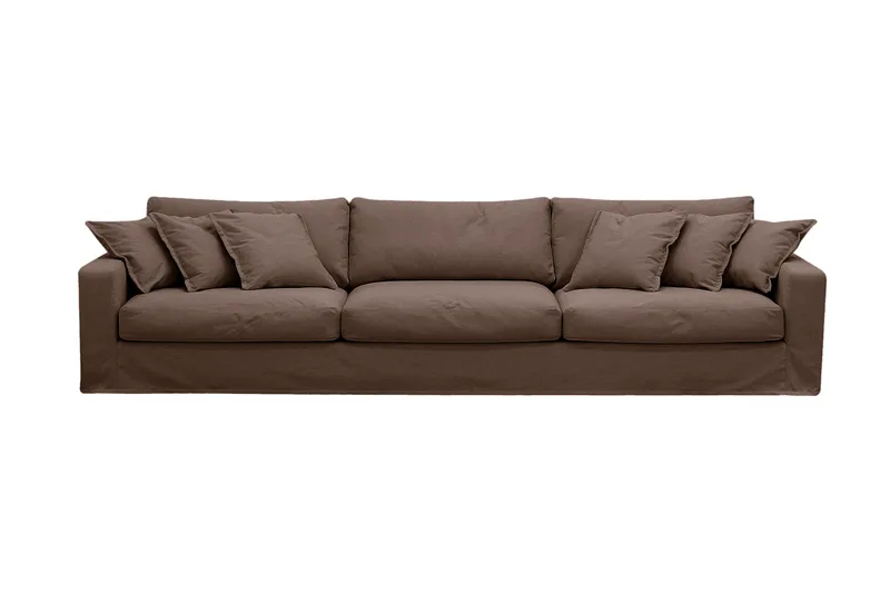 Valencia Extra Djup 5-sits Soffa med avtagbar och tvättbar klädsel, Mörkbrun