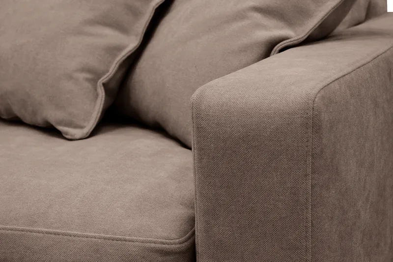 Valencia Extra Djup 5-sits Soffa med avtagbar och tvättbar klädsel - Mörkbrun - Möbler - Soffa