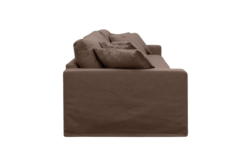 Valencia Extra Djup 5-sits Soffa med avtagbar och tvättbar klädsel - Mörkbrun - Möbler - Soffa
