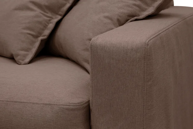 Valencia Extra Djup 5-sits Soffa med avtagbar och tvättbar klädsel - Mörkbrun - Möbler - Soffa