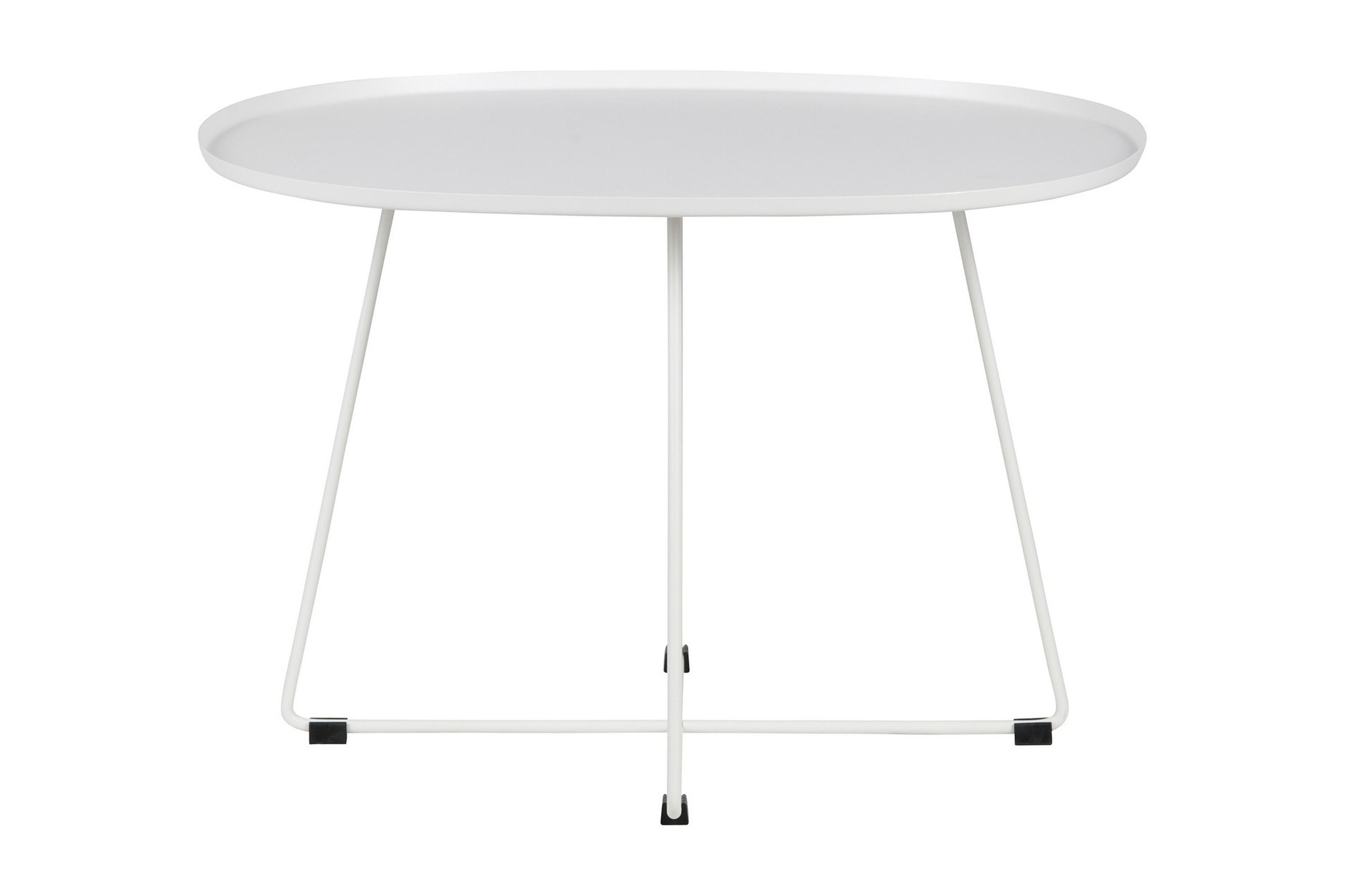 REA/Black Friday Woodrow Sidobord XL 70 cm Oval - Vit Brickbord & småbord WOOOD